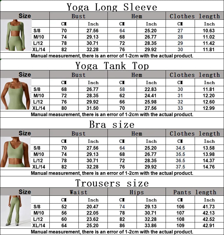 Women Tracksuit Yoga Set Crop Leggings