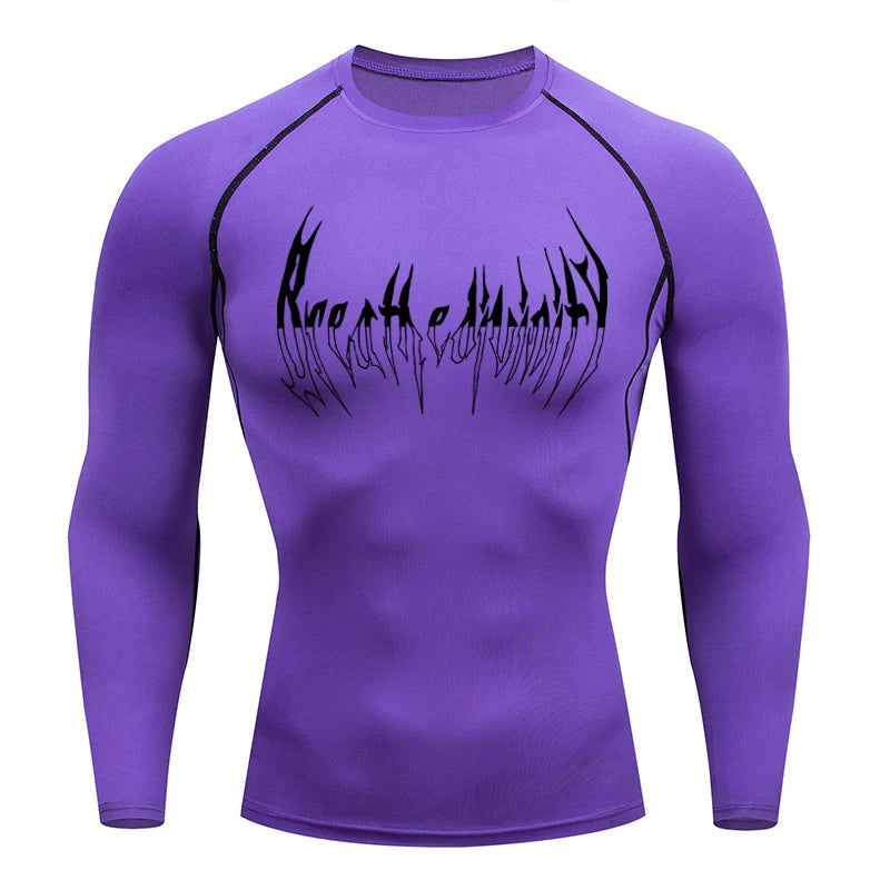 Men Compression Shirt Black Long Sleeve