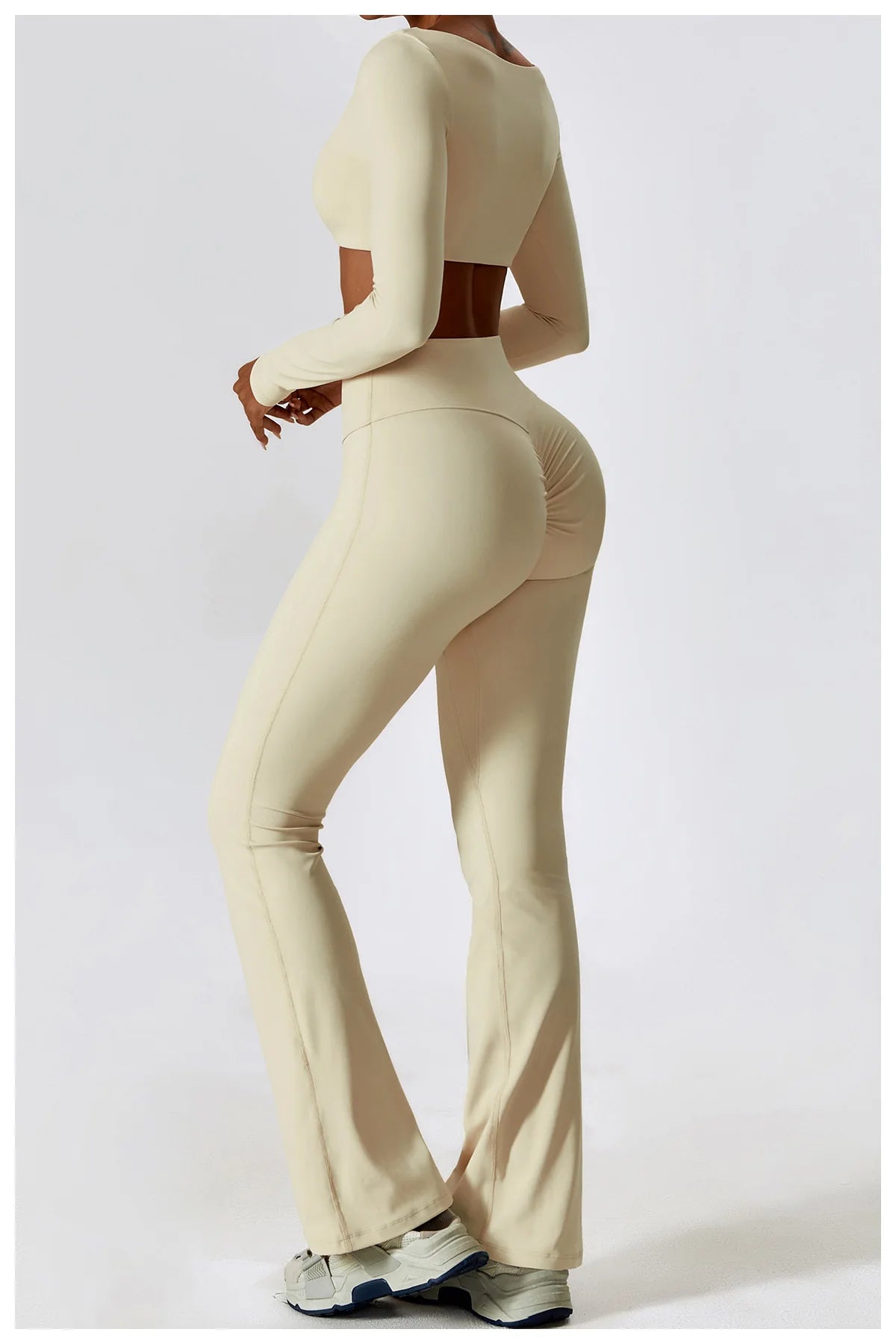 Women Tracksuit Yoga Set Crop Leggings