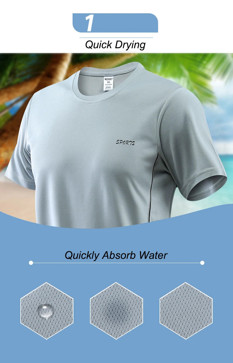 Men Sports Set Shirt Shorts Summer