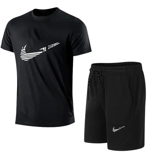 Men Tracksuit Shirt Shorts Summer