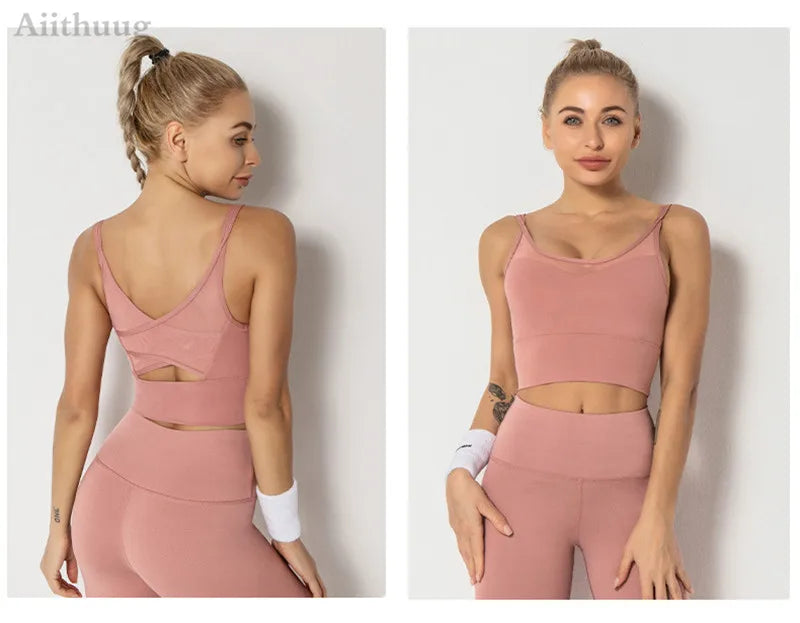 Women Sports Bra Yoga Crop Tank