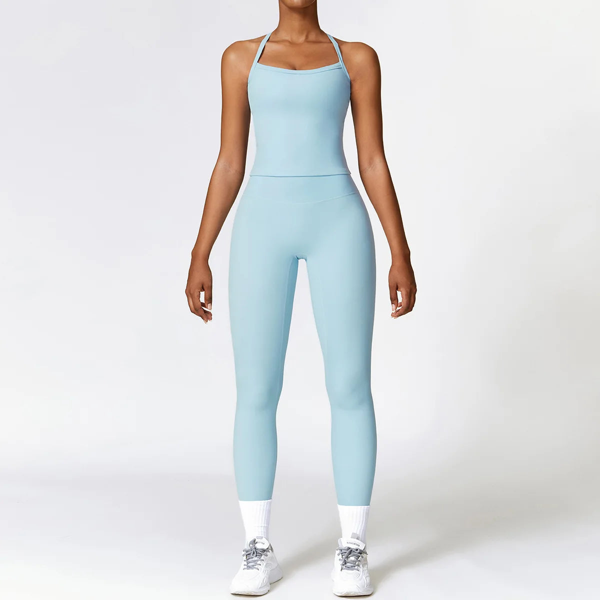 Women Yoga Set Crop Leggings