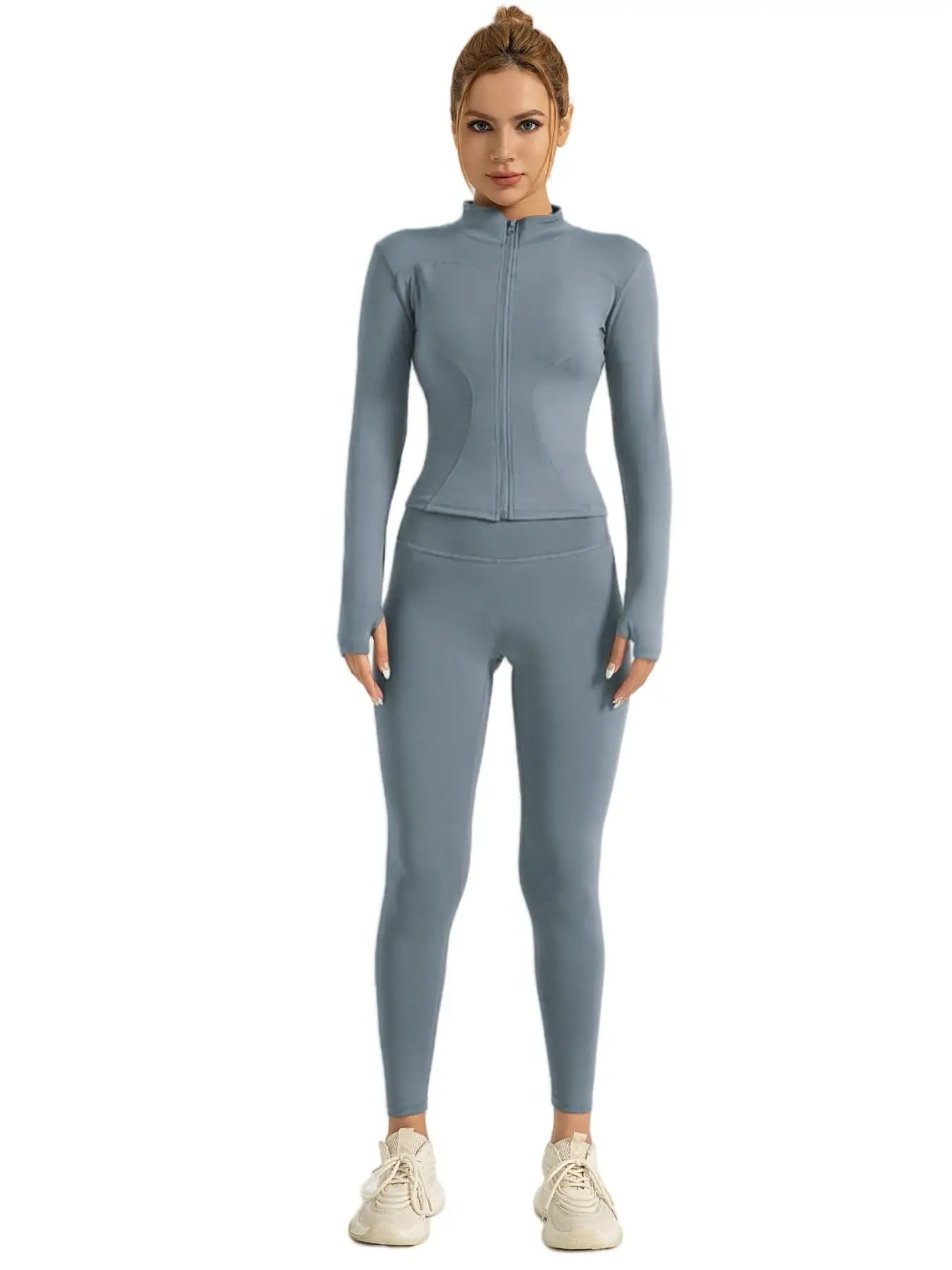 Women Tracksuit Zip Jacket Leggings Set