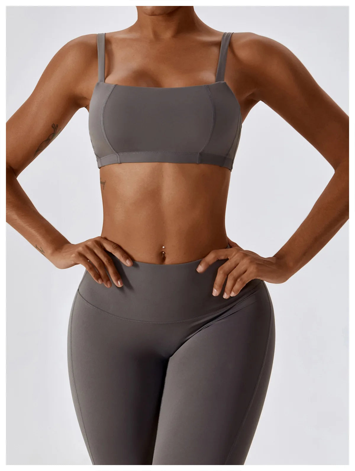 Women Yoga Set Nude Bra Leggings