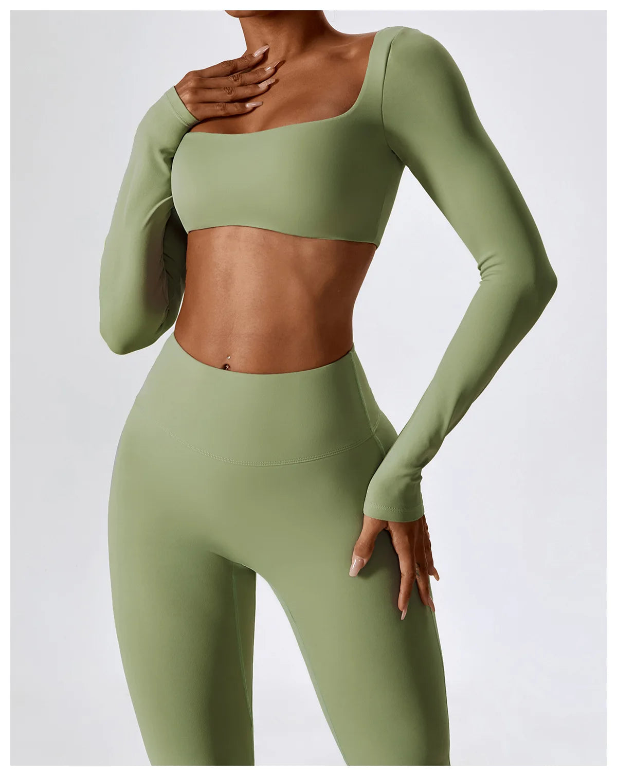 Women Tracksuit Yoga Set Crop Leggings