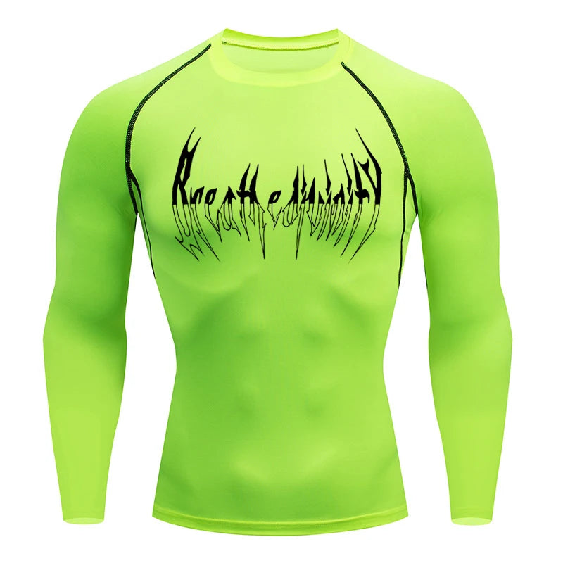 Men Compression Shirt Black Long Sleeve