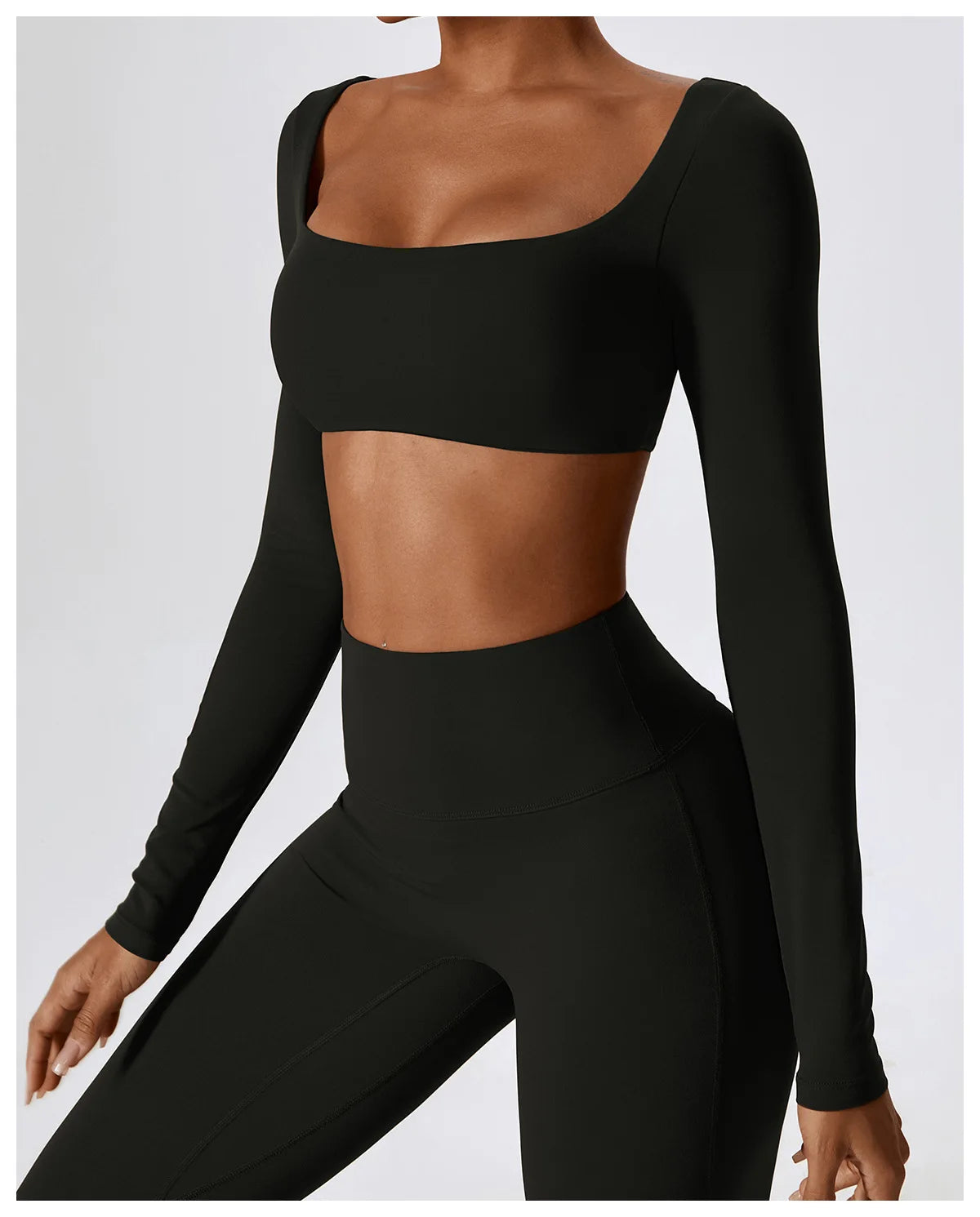 Women Tracksuit Yoga Set Crop Leggings