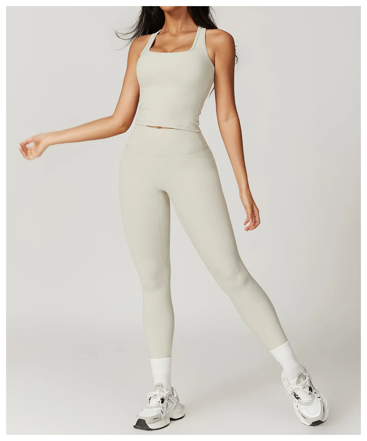 Women Yoga Set Leggings Skirt