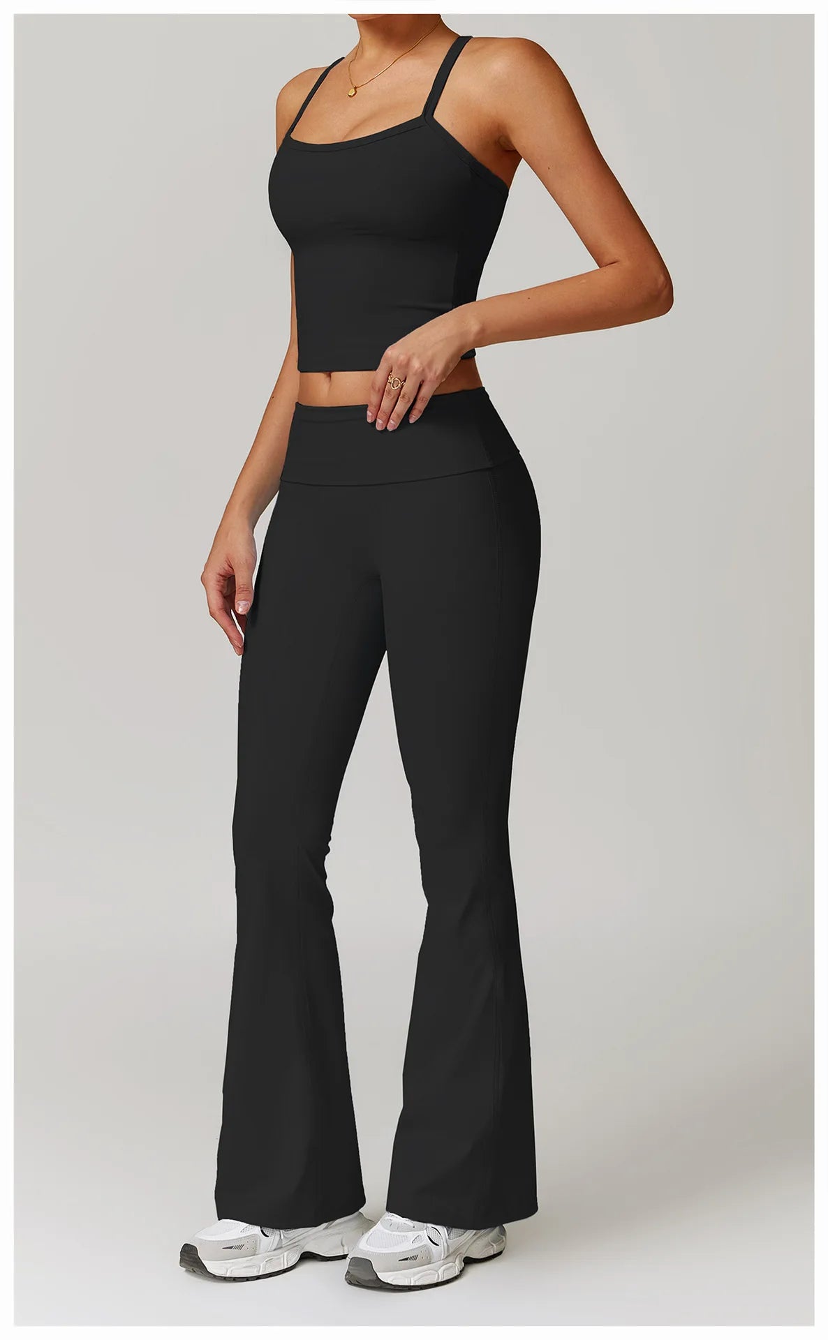 Women Yoga Set Crop Leggings