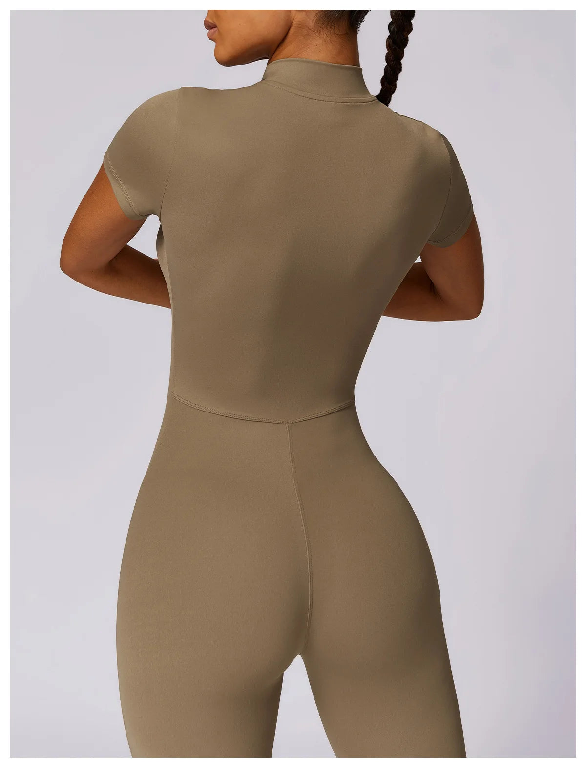 Women Jumpsuit Zipper Yoga Suit
