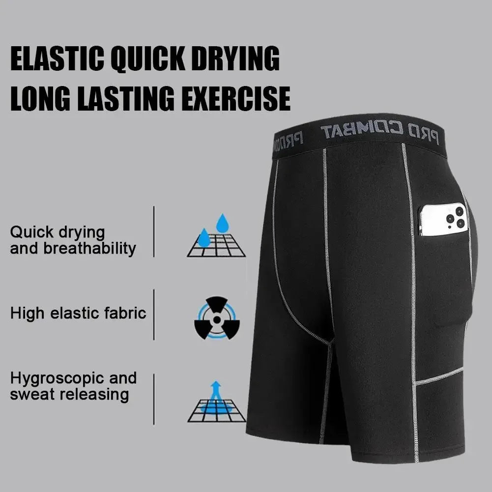 Men Compression Shorts Gym Training