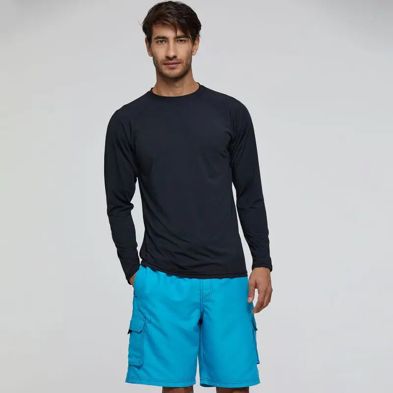 Men Rash Guard Shirt Long Sleeve