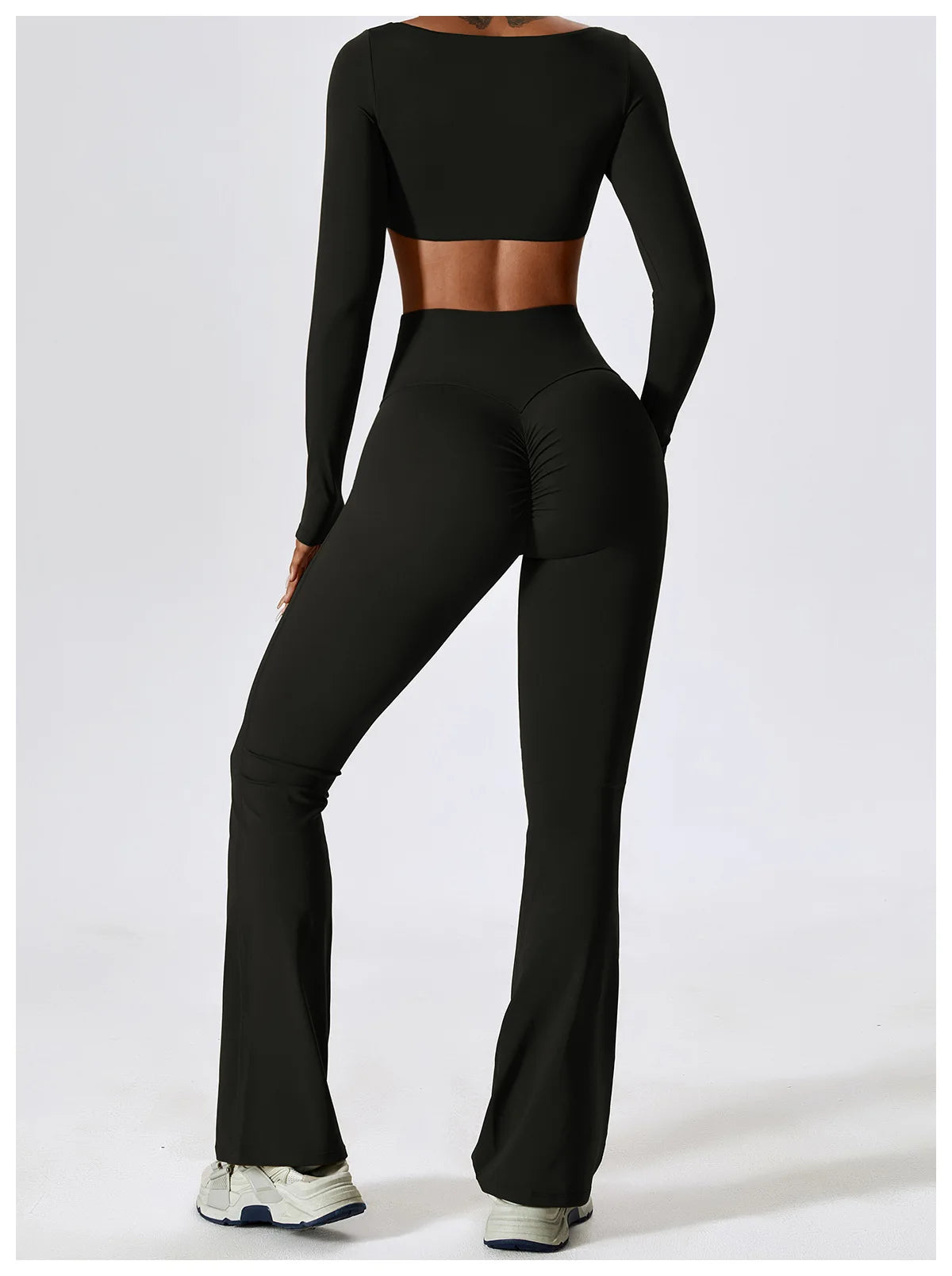 Women Tracksuit Yoga Set Crop Leggings