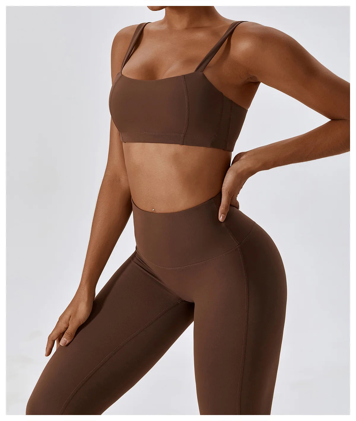 Women Yoga Set Nude Bra Leggings