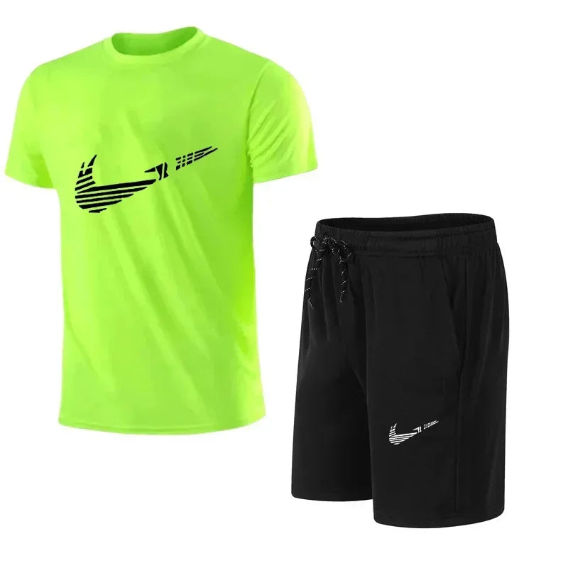 Men Tracksuit Shirt Shorts Summer