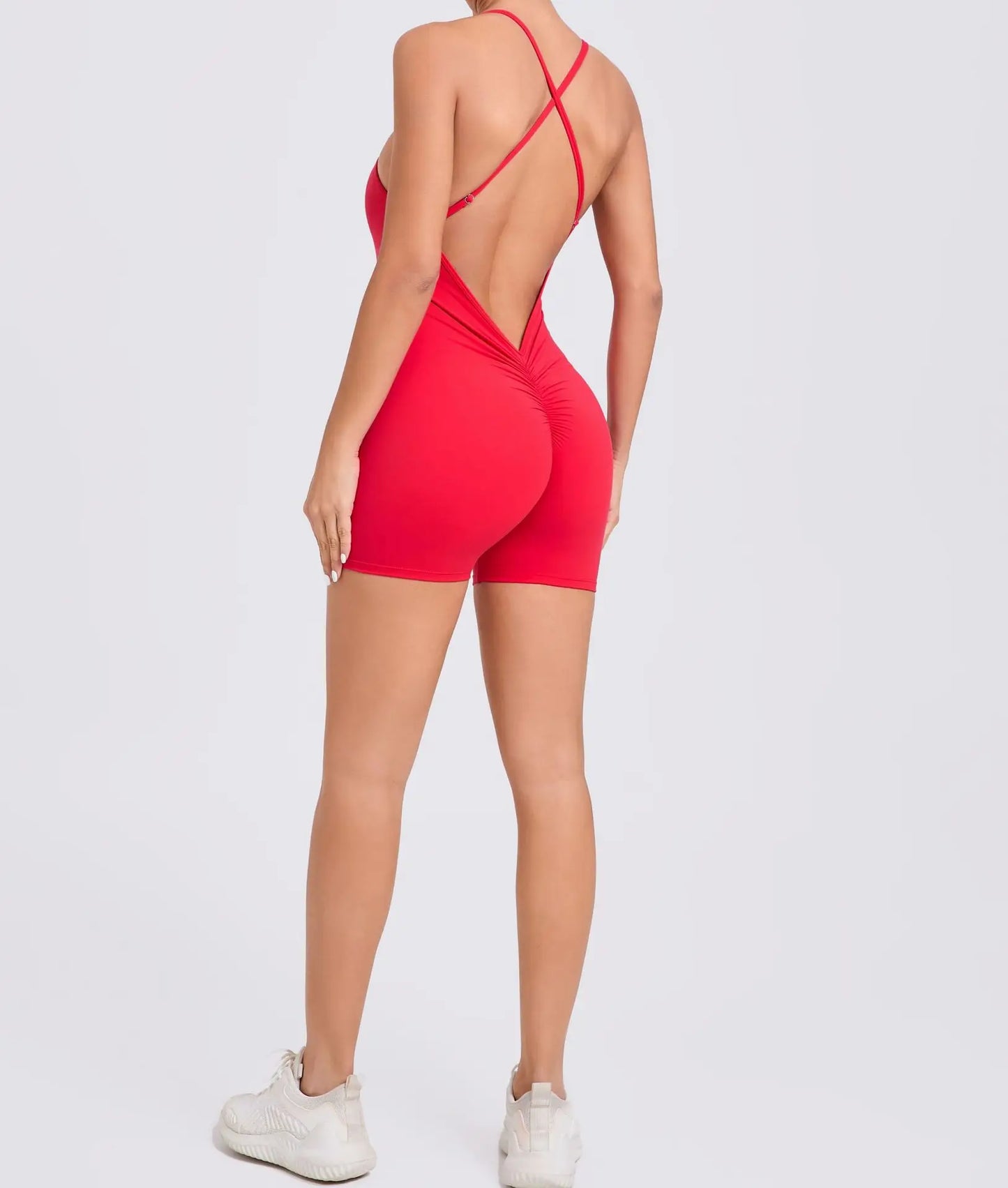 Women Yoga Set Shorts Jumpsuit