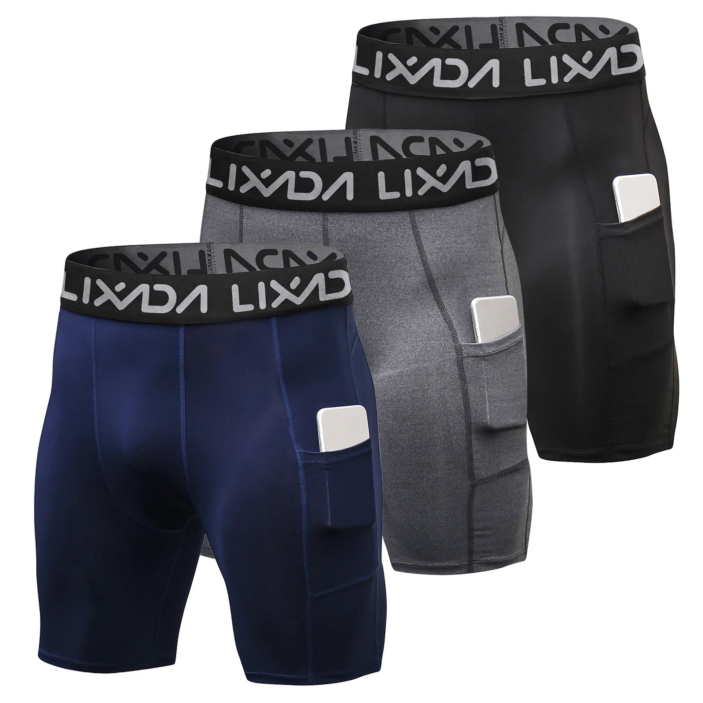 Men Sports Shorts Workout 3 Pack