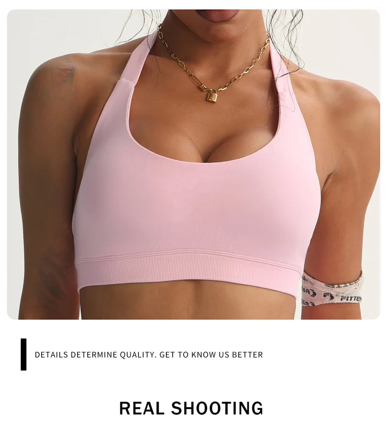 Women Sports Bra Halter Crop