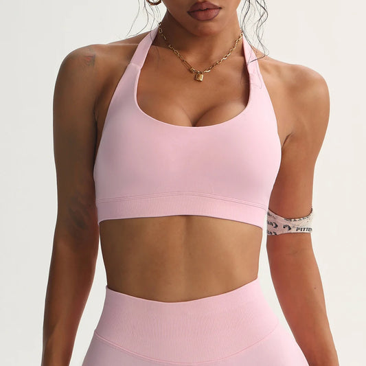 Women Sports Bra Halter Crop