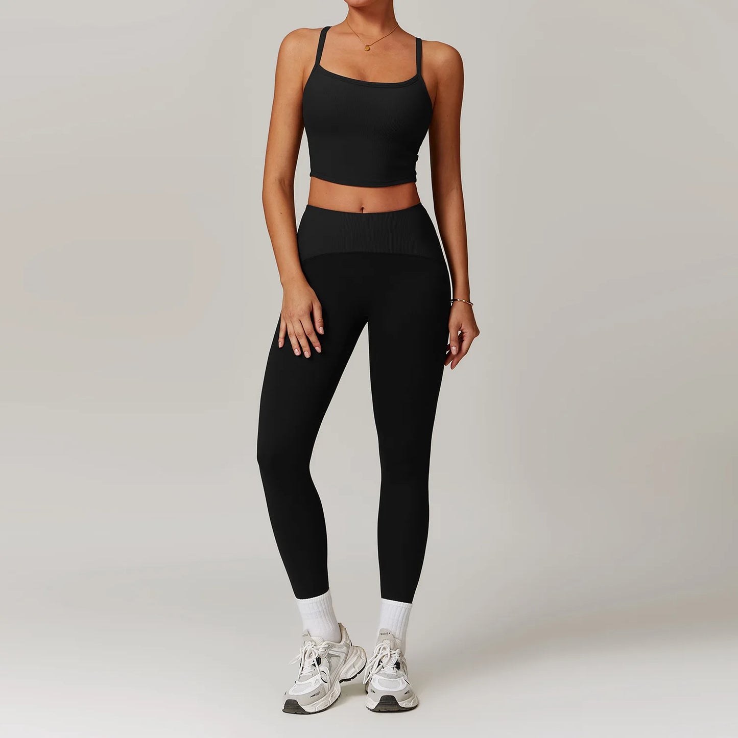Women Yoga Set Jacket Bra Leggings