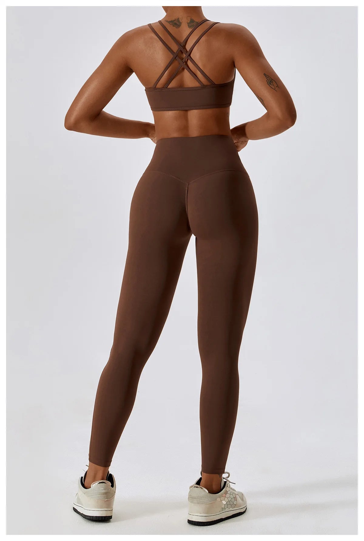 Women Yoga Set Nude Bra Leggings