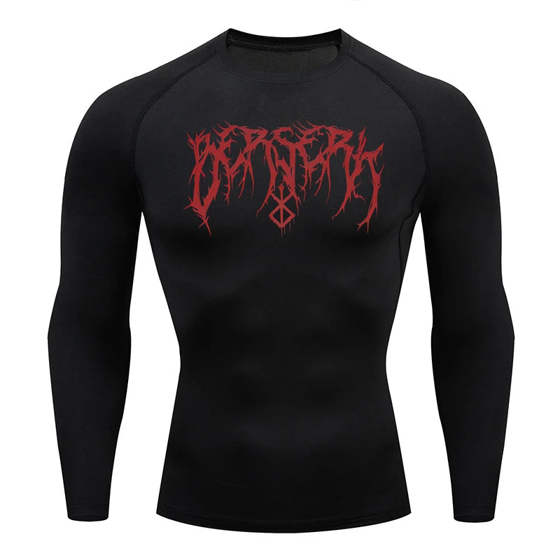 Men Rash Guard Shirt Compression