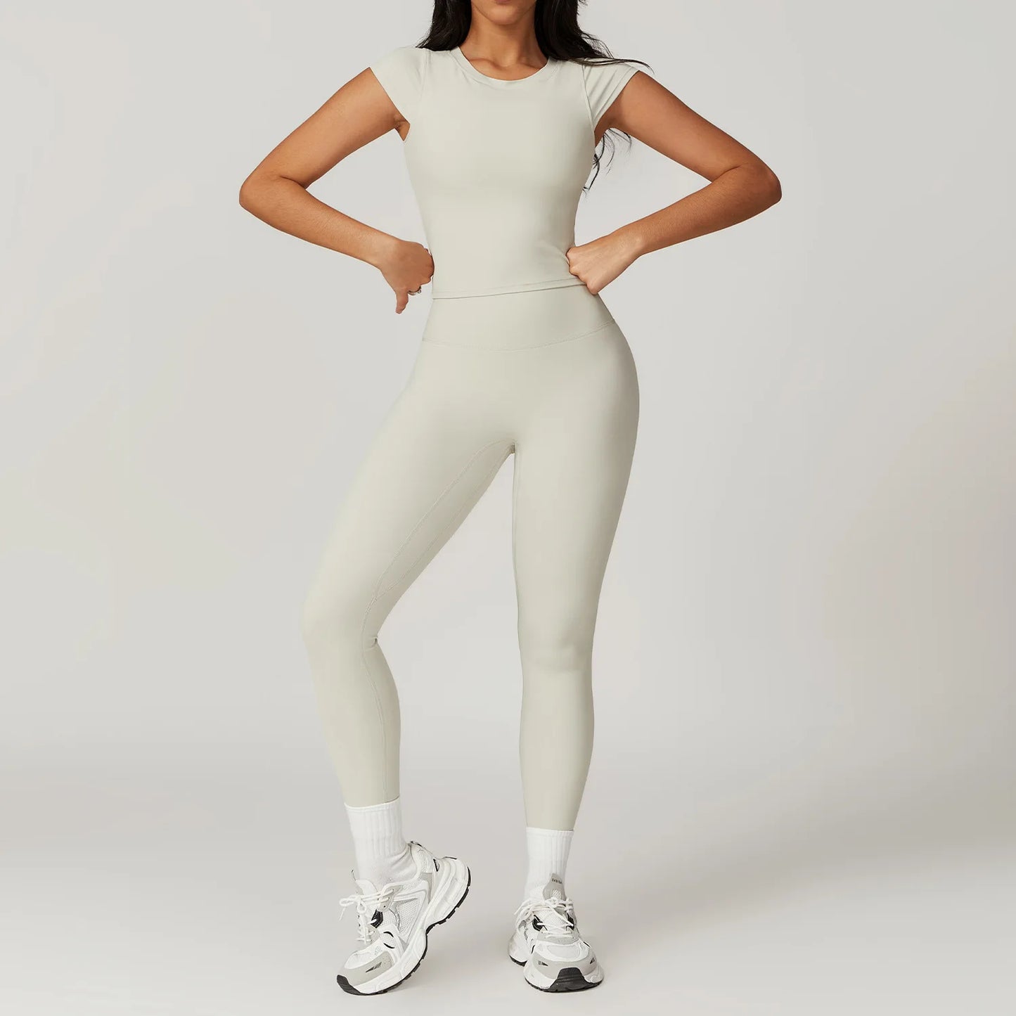 Women Yoga Set Leggings Skirt