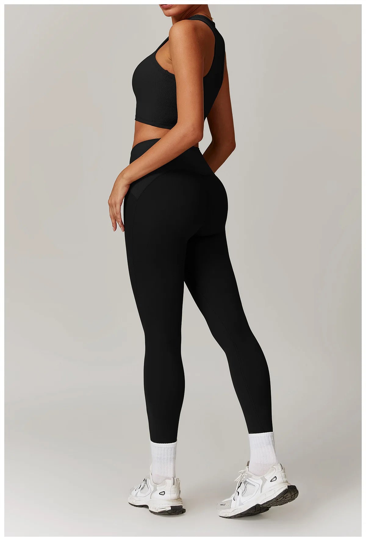 Women Yoga Set Jacket Bra Leggings