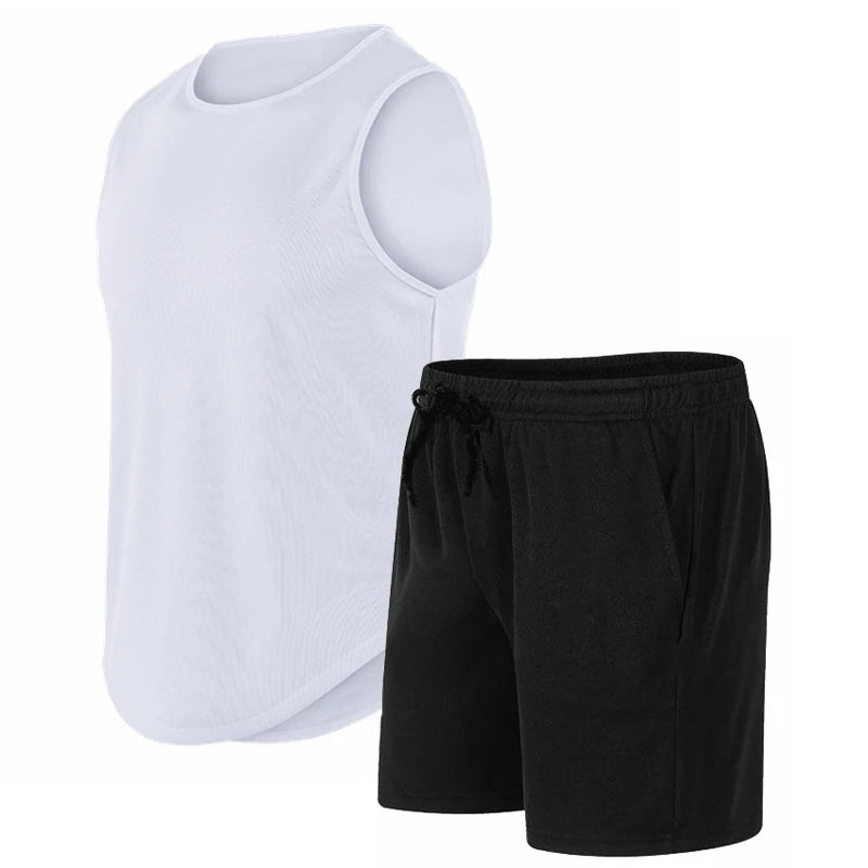 Men Sports Vest Shorts Set
