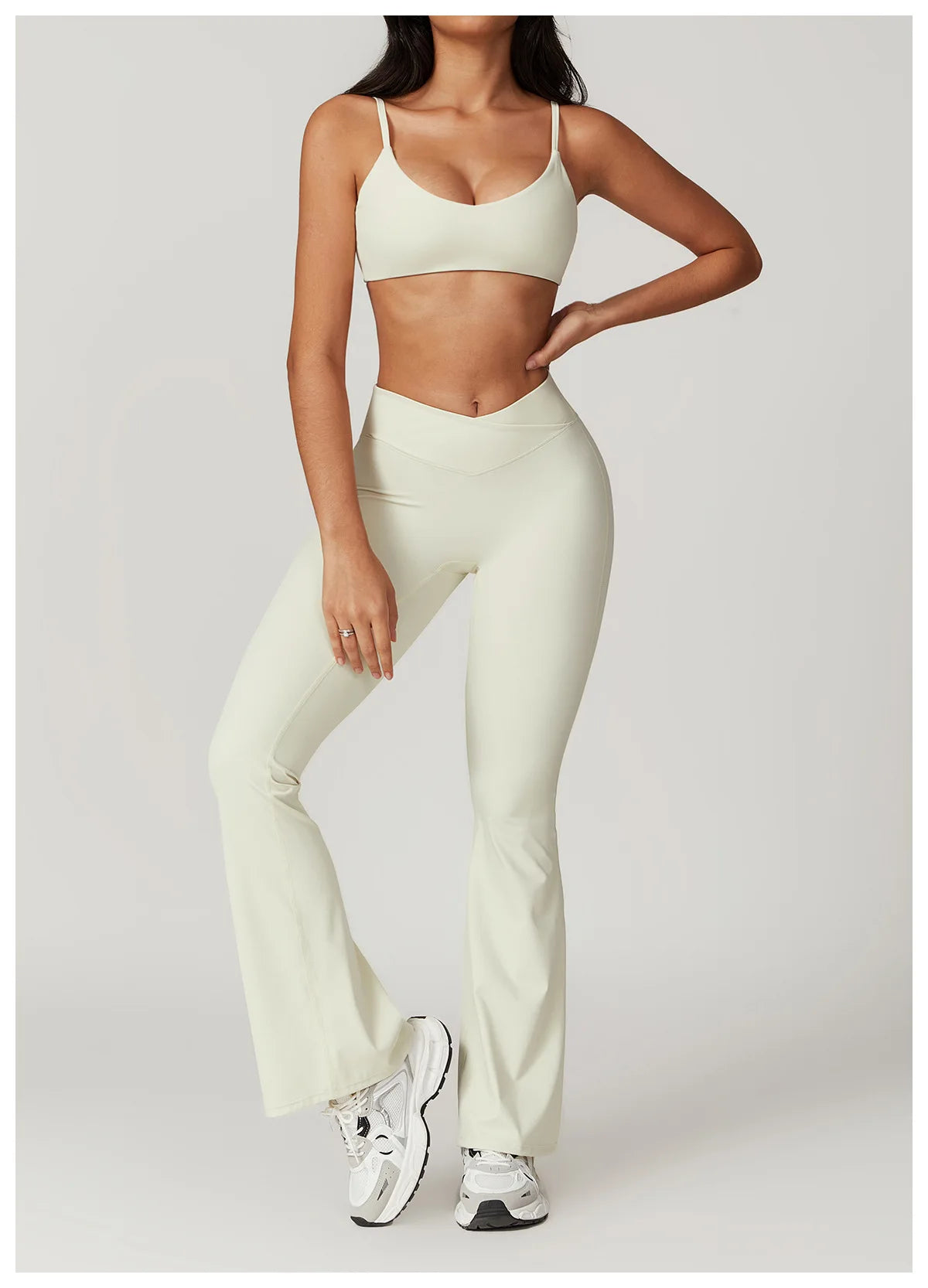 Women Yoga Set Crop Top Leggings