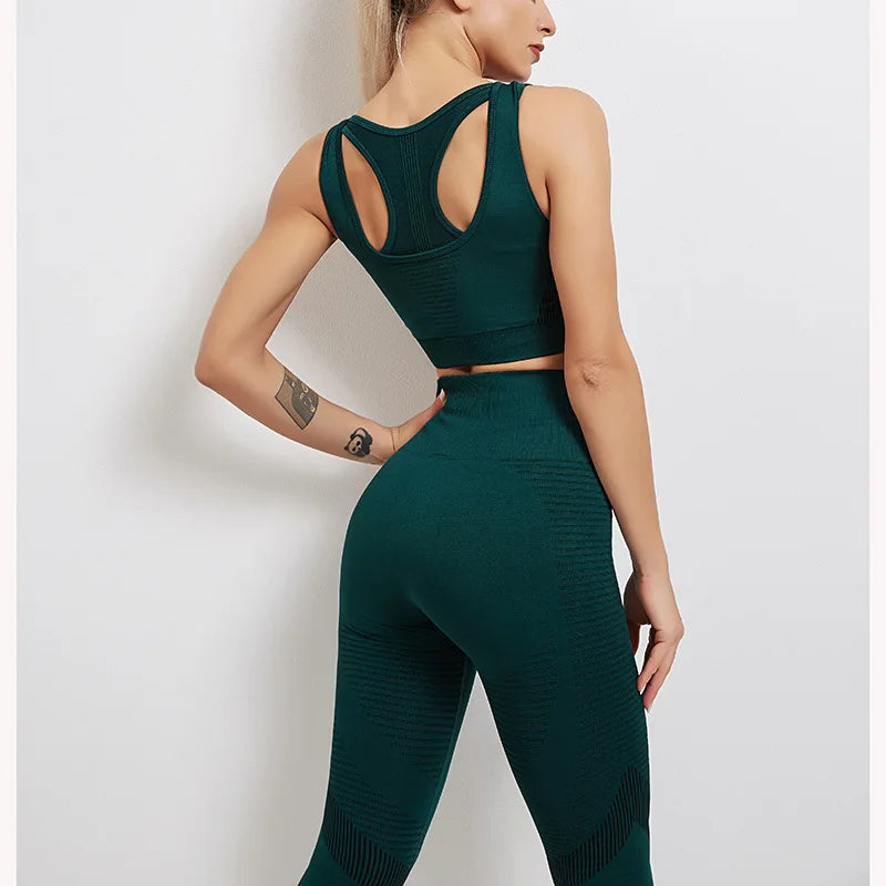 Women Yoga Set High Waist Leggings