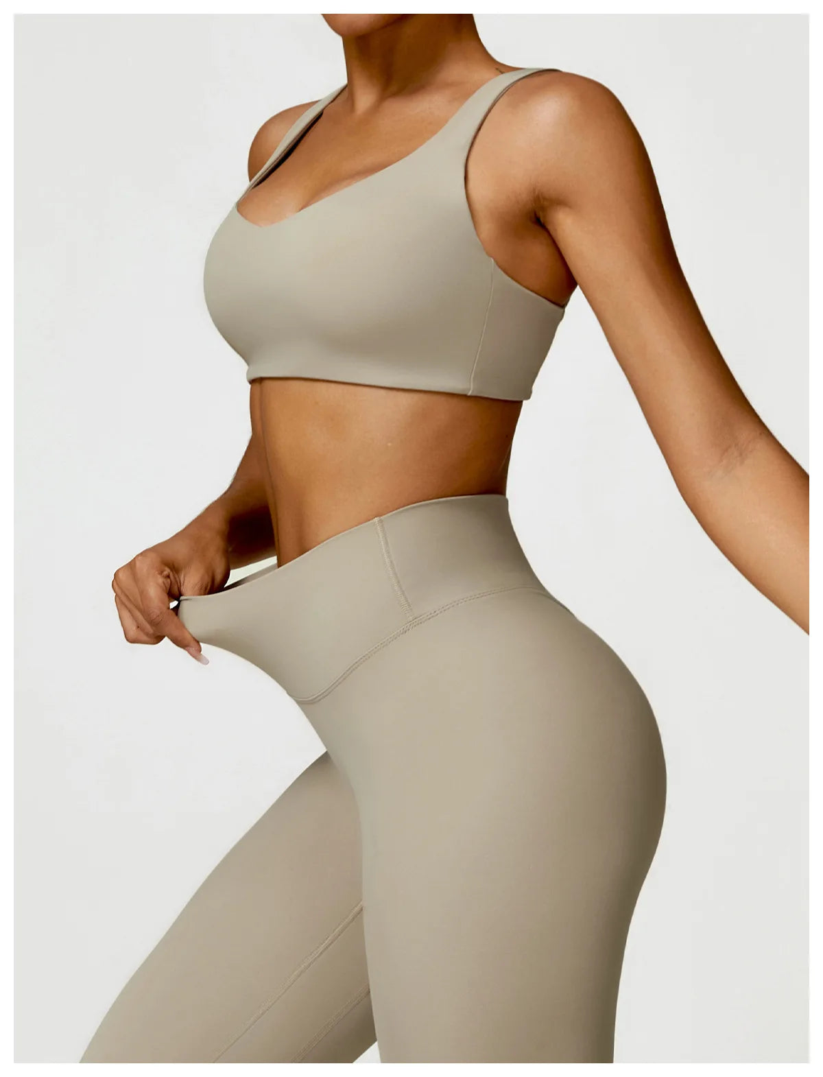 Women Yoga Set Long Sleeve Bra Leggings
