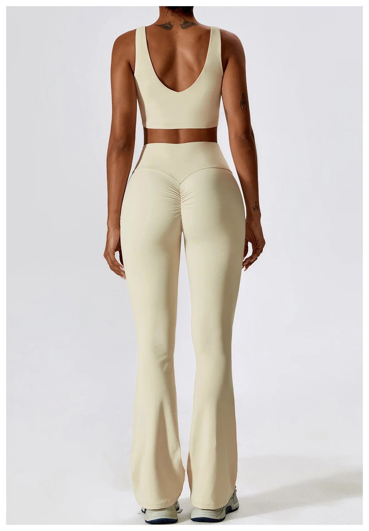 Women Tracksuit Yoga Set Crop Leggings