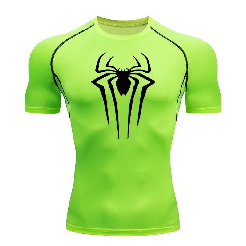 Men Rash Guard Shirt Short Sleeve