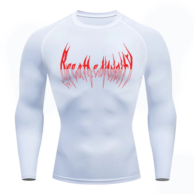 Men Compression Shirt Black Long Sleeve