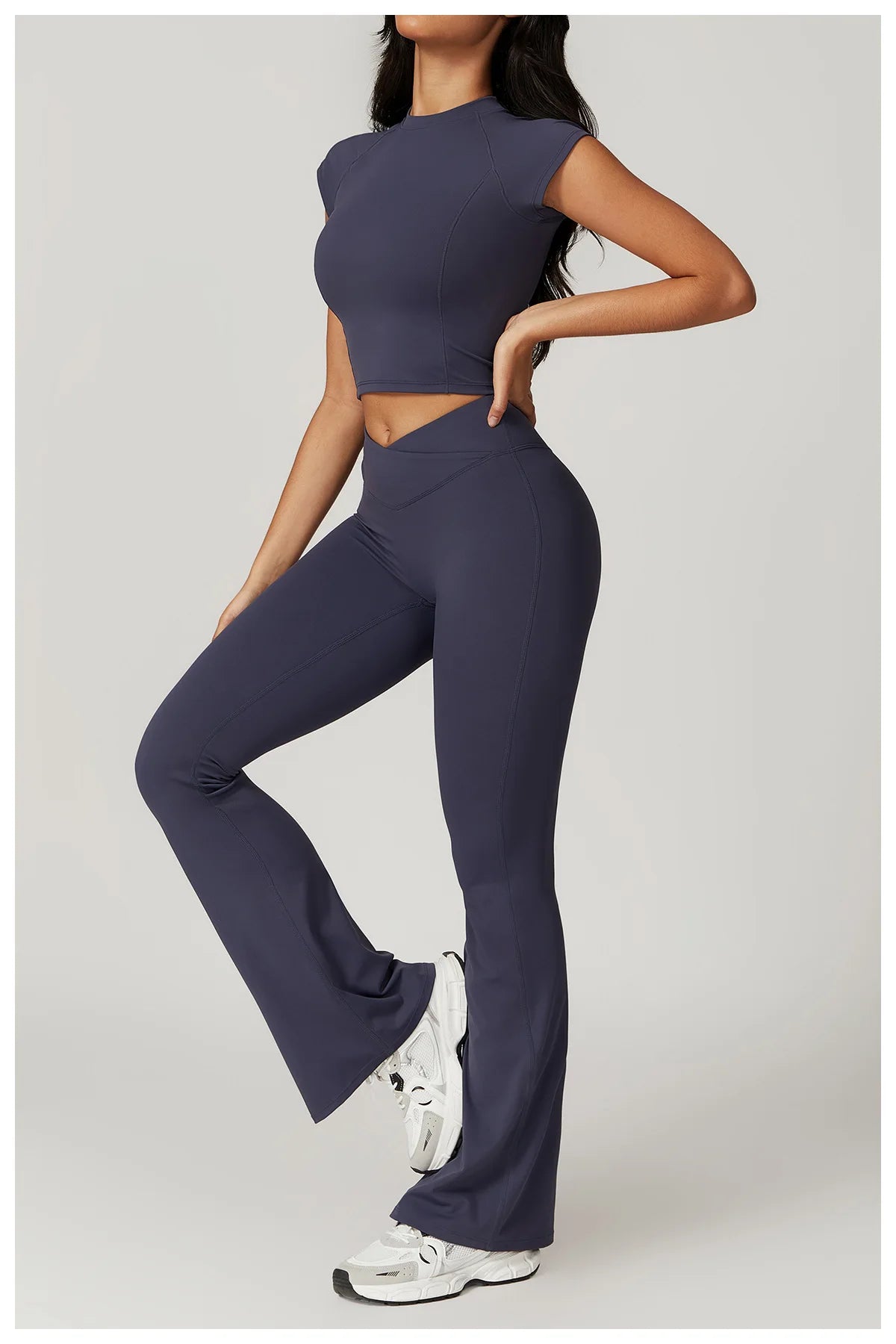 Women Yoga Set Crop Top Leggings