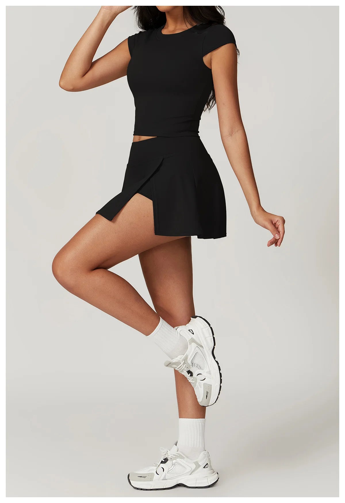 Women Yoga Set Leggings Skirt