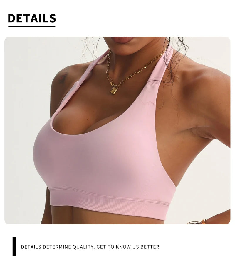 Women Sports Bra Halter Crop
