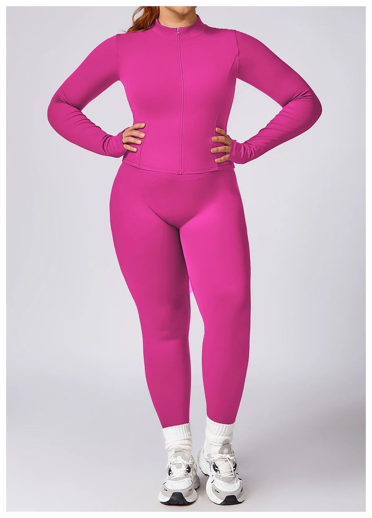 Women Yoga Set Plus Size Two Piece