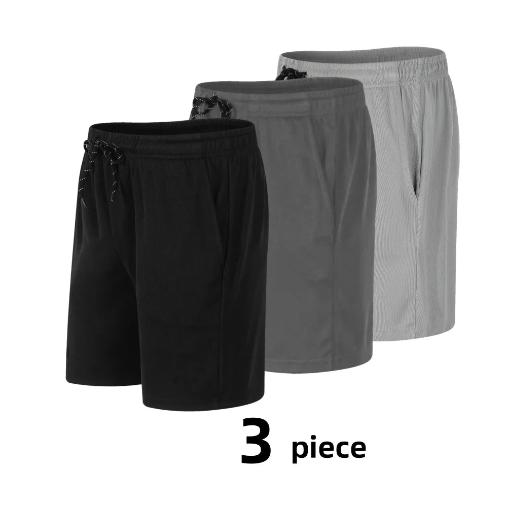 Men Sports Shorts 3 Piece Set