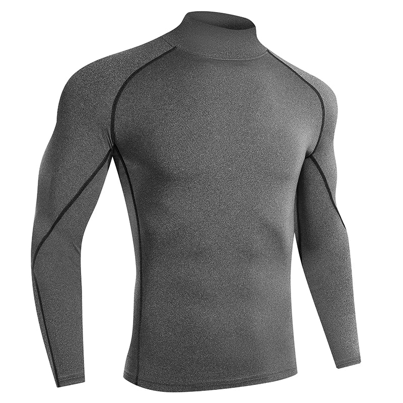 Men Running Compression Shirt Long Sleeve