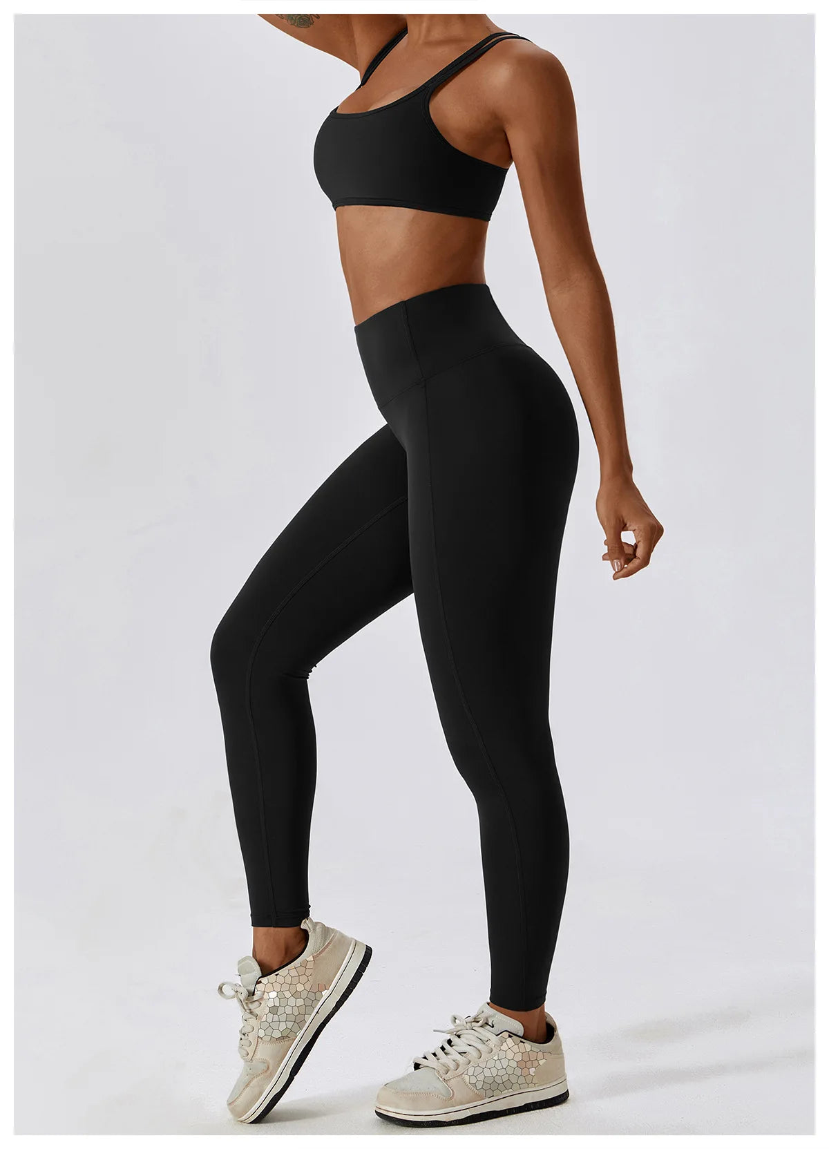 Women Yoga Set Nude Bra Leggings