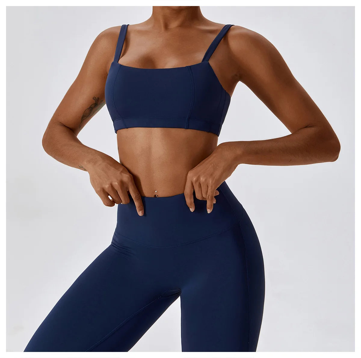 Women Yoga Set Nude Bra Leggings