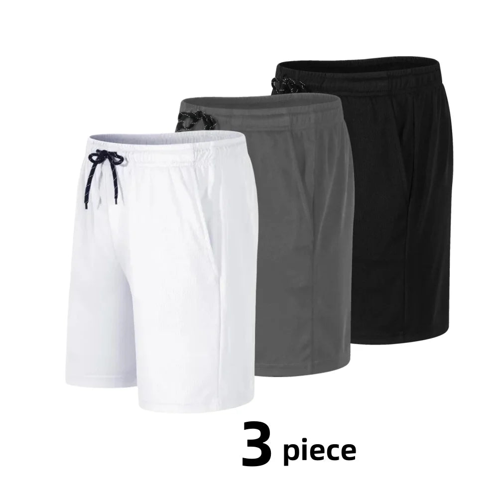 Men Sports Shorts 3 Piece Set