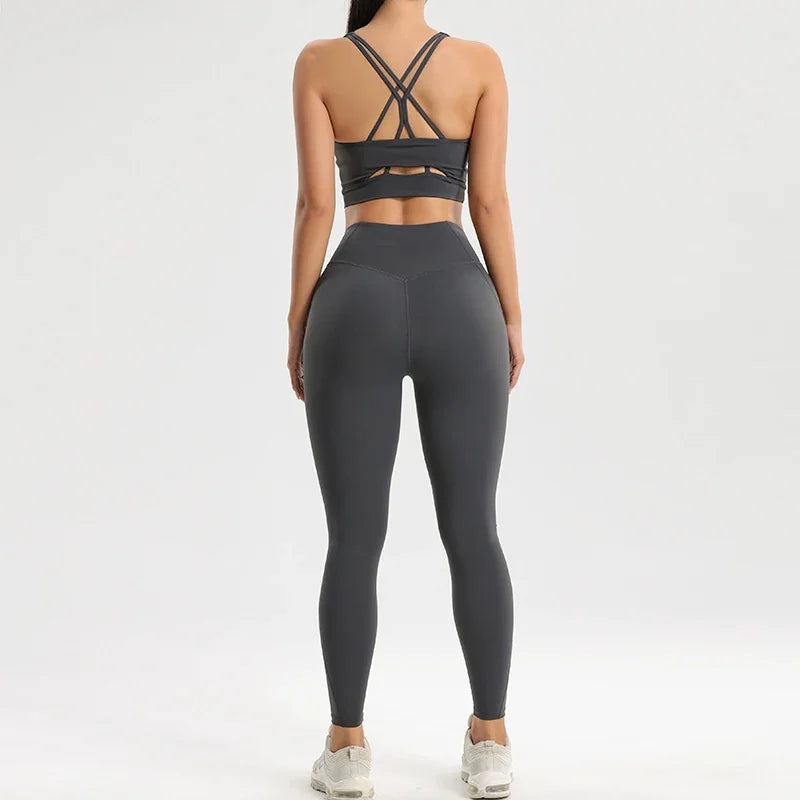 Women Yoga Set Bra Pants