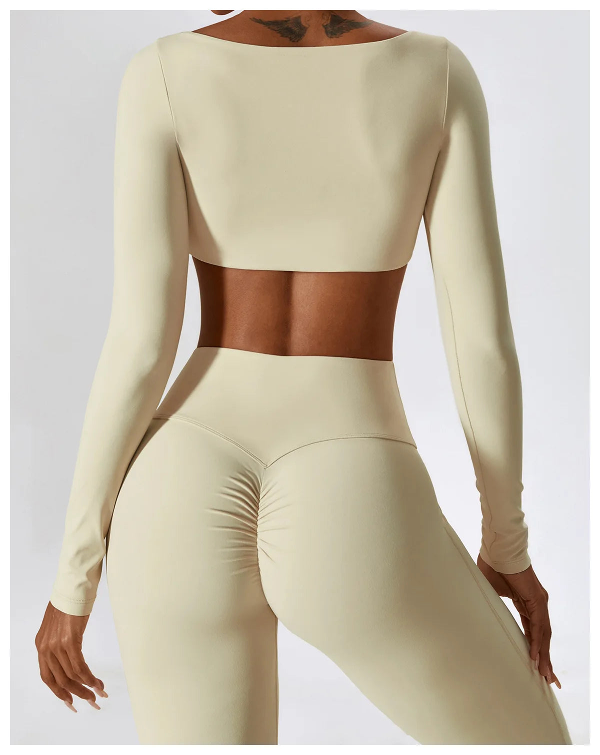 Women Tracksuit Yoga Set Crop Leggings