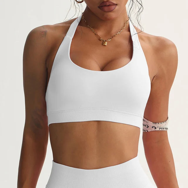 Women Sports Bra Halter Crop