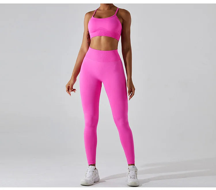 Women Fitness Suit Sports Bra Leggings