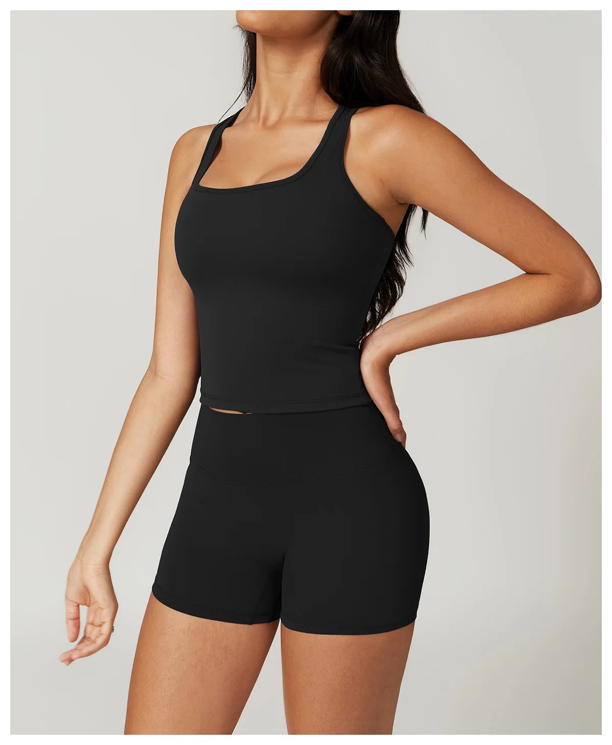 Women Yoga Set Leggings Skirt